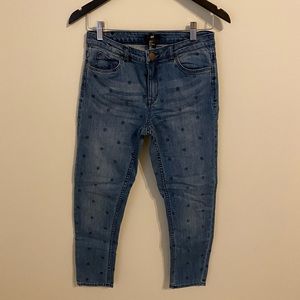 H&M jeans. Polka dots. Stretchy. Size 4. New.